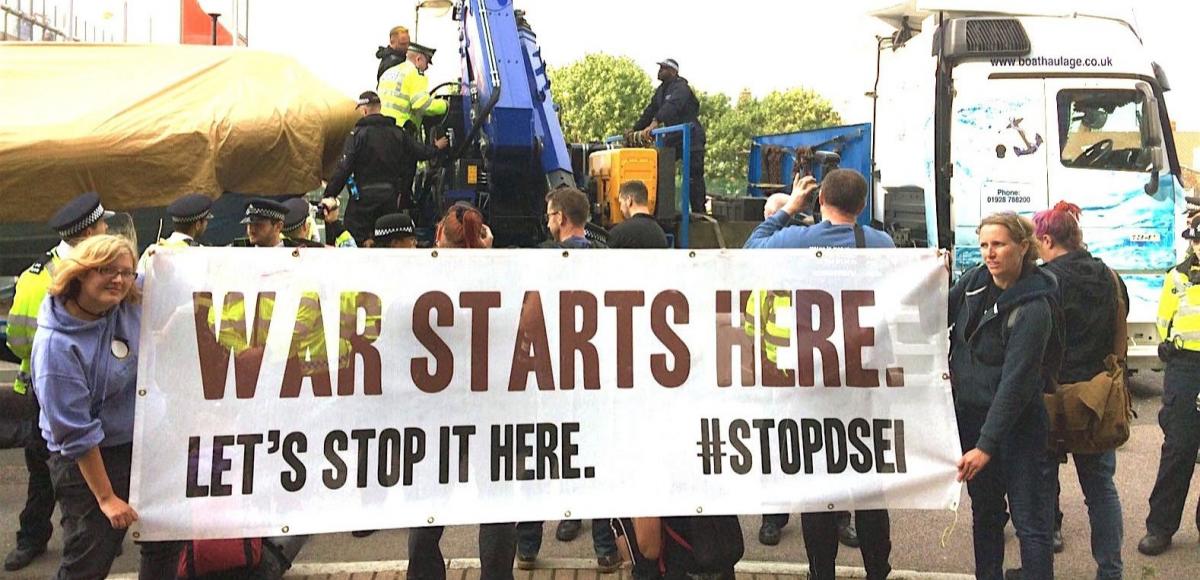 Protests at DSEI last time (2017)