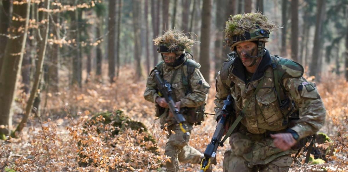 UK soldiers in training