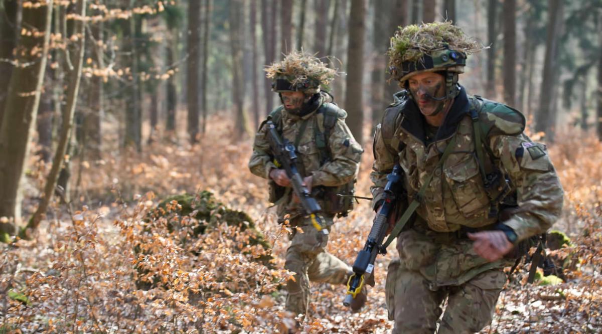 UK troops in training