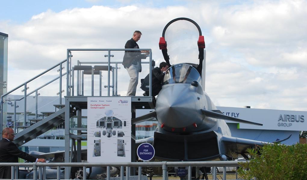 Eurofighter on display at Farnborough 2018