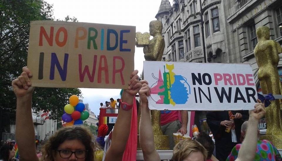 No Pride in War - protest at London Pride 2016