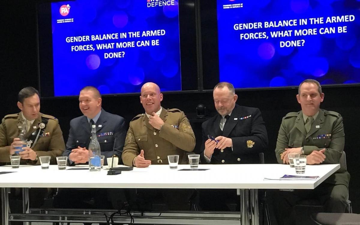 All-male panel debating gender balance in the UK armed forces